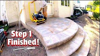 FINISHING the Raised Paver deck & curved staircase- "the Scooby Project" pt2