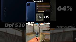 REALME C15 headshot sensitivity settings for Free Fire #shorts #viral #free_fire_shorts #ytshorts