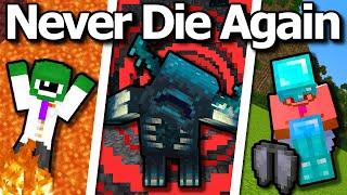 How To Never Die In Minecraft Survival/Hardcore - Defeat Creepers, Lava, Wardens, Fall Damage & More
