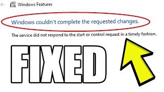 Fix: "Windows couldn’t complete the requested changes" Error in Windows 10