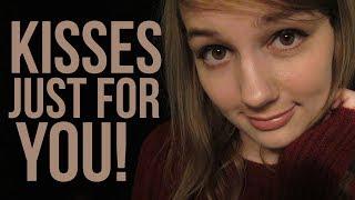 ASMR Kisses Just for You! + face touching & positive affirmations & omnom