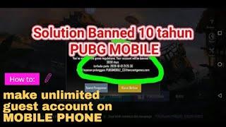 how to reset guest banned | Unlimited pubg guest account on mobile phone