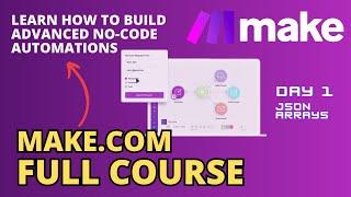 Make.com Course. Day 1.  Make essentials, JSON, Arrays and Collections, Data Structures.