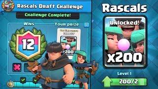 NEW 12 WIN RASCALS CHALLENGE GAMEPLAY & BEST TIPS! | Clash Royale NEW RASCALS CARD GAMEPLAY!