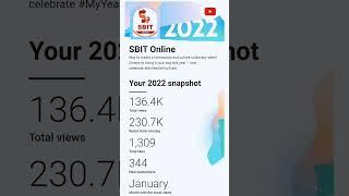 SBITONLINE #myyearonyoutube 2022 #shorts