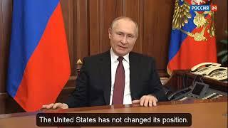 Vladimir Putin's Speech on Ukraine and US Foreign Policy and NATO - 24 February 2022, ENG Subtitles