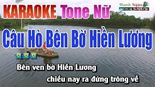 Câu Hò Bên Bờ Hiền Lương Karaoke | Tone Nữ - Nhạc Sống Thanh Ngân