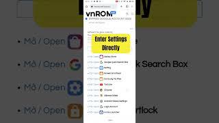 vnROM Bypass FRP | Android 5/6/7/8/9/10/11/12 #shorts