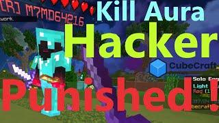 【Punished Hacker】EggWars CubeCraft bedrock minecraft PVP server game play Kill Aura