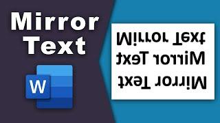 how to Create Mirror Text in Microsoft word 2016