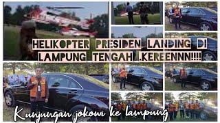 Heli Pak jokowi landing di Poncowati Part #02