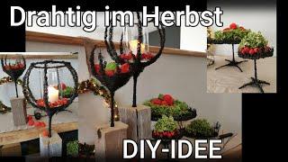 HERBSTDEKO mit DRAHT/gestalte aus WICKELDRAHT kleine KUNSTWERKE für dein ZUHAUSE/ DIY