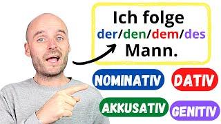 Nominativ Akkusativ Dativ Genitiv | ALLES in einem Video | Live Deutsch lernen