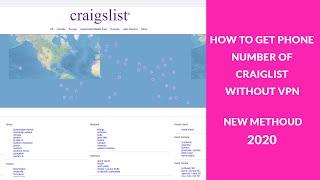 How to get phone number of craigslist Without VPN Update Method 2020  Make Craigslist PVA And Gmail