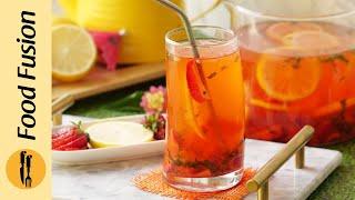 Refreshing Fresh Strawberry Lemonade Recipe by Food Fusion