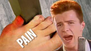 Rick Astley Stub His Toe