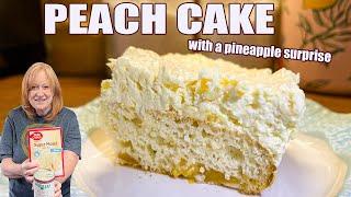 PEACH CAKE With Pineapple Surprise USING BOX CAKE MIX