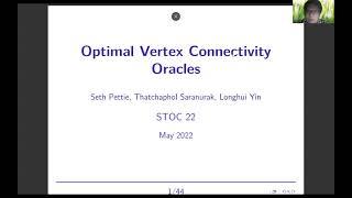 STOC 2022 - Optimal Vertex Connectivity Oracles