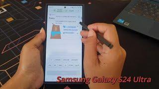 How to use your S Pen to translate a sentence shown on the screen on Samsung Galaxy S24 Ultra