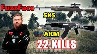 Faze FuzzFace - 22 KILLS - SKS+AKM - SOLO vs DUOS - PUBG
