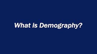 What is Demography?