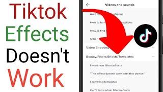 How to fix this effect doesn't on your device on tiktok 2022 | 2023