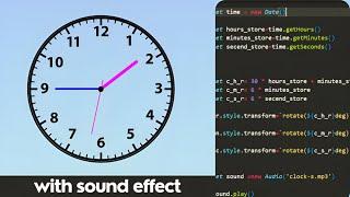 Analog Clock Using Html Css And Javascript in Hindi