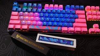 Cotton candy Abstract & Blizzard Abstract space bar keycap By Matrix Keyboards Unboxing