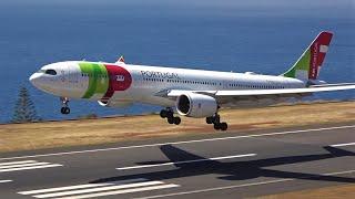 70 planes in 90min ! Madeira Airport (FNC) Plane Spotting , Funchal   TAP Portugal Airbus A330neo