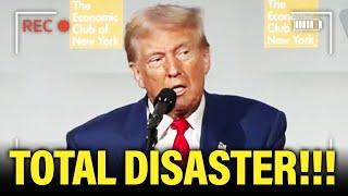 SLURRING Trump Gives DISASTER Speech at ECONOMIC FORUM