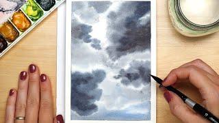 EASY 10 Minute CLOUDS | Wet-on-Wet Technique for Beginners WEEK 2