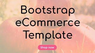 Bootstrap eCommerce Template - Free HTML Website Templates