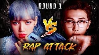 KPOP RAP ATTACK:  Lalisa vs RM | 1 vs 1 Battle (ROUND 1) Blackpink/BTS Mashup