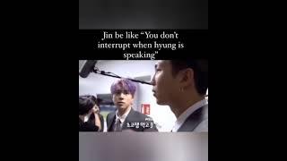 Jin shutting up rm on camera ,jin angry  jin is leader here #jin #rm #shorts