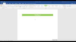 How to Create Heading with Background Colour in MS Word