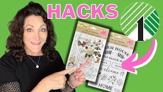 EASIEST Dollar Tree Rub On Transfer HACKS EVER!