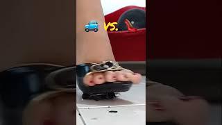 Car vs heels #asmr #viral #crushing #crush #heels #experiment #sandals #slippers #art #heelssandals