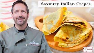 Delicious Savoury Italian Crêpes | Cheesy Italian Crepes Recipe