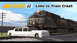 Trainz 2022 - Limo vs Train Crash