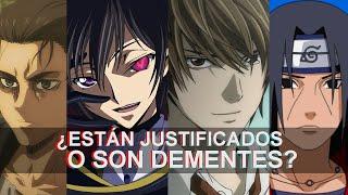 4 SOCIÓPATAS DEL ANIME | ¿Sus motivaciones justifican su actuar? | Itachi, Lelouch, Eren y Ligh