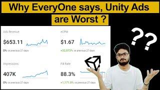 Why everyone says UNITY ADS are worst for India or Pakistan ? || My Game Analytics Unity ads #Short