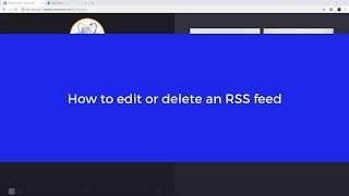 How to edit or delete an RSS feed