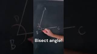 Chalkboard Geometry: Bisect Angle Construction #geometricconstructions #ASMR #geometry #math