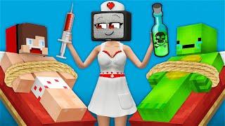 TV WOMAN NURSE vs TIED JJ and Mikey in Minecraft - Maizen