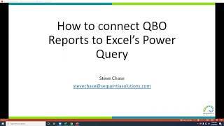 How to sync QBO reports to Excel's Power Query and PivotTables