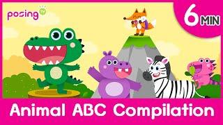 Animal ABC Compilation | Phonics | Let's Play | The Alphabet Song | Animal Song | posingTV