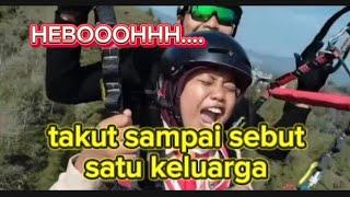 yang lagi viral......adik Pramuka naik paralayang saking takut teriak sebut satu keluarga