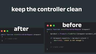 Laravel clean code: keep controller clean and git rid of if statement #freepalestine