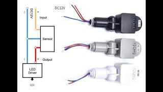 Mozgásérzékelő bekötése 12V LED világításhoz (PIR sensor)