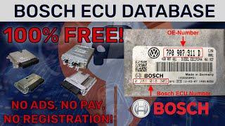 #FREE ECU database 2.0 | car computer engine electronic control unit repair info